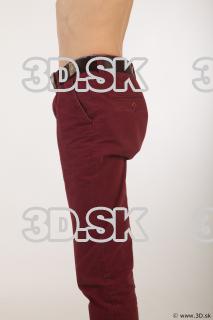 Thigh red trousers brown shoes of Sidney 0003